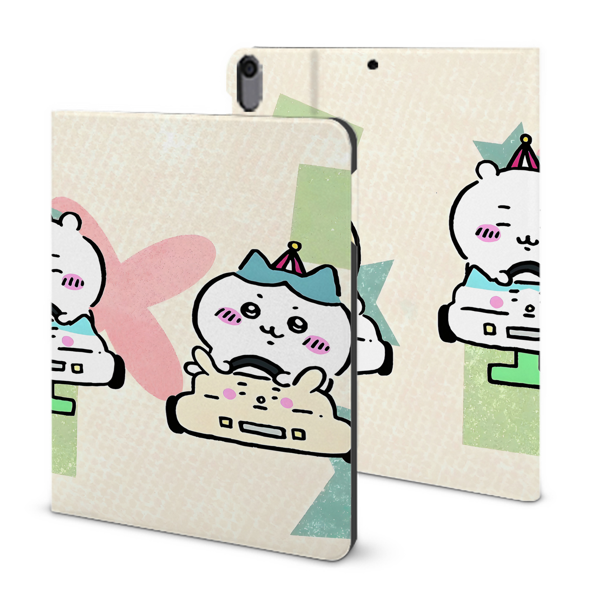 （画像用） ちいかわ Chii-kawa IPad ケース ブック型 PUレザー TPU 耐衝撃 軽量 薄型 ペン収納なし 全面保護 IPad 各モデル対応